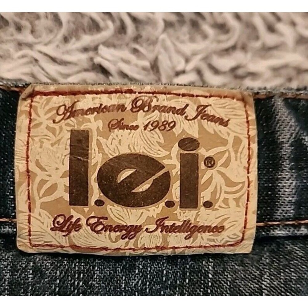L.e.i. Womens Mini Skirt 16 Floral Hem Daisy Denim Boho Flowers Western Cowgirl - Picture 4 of 7